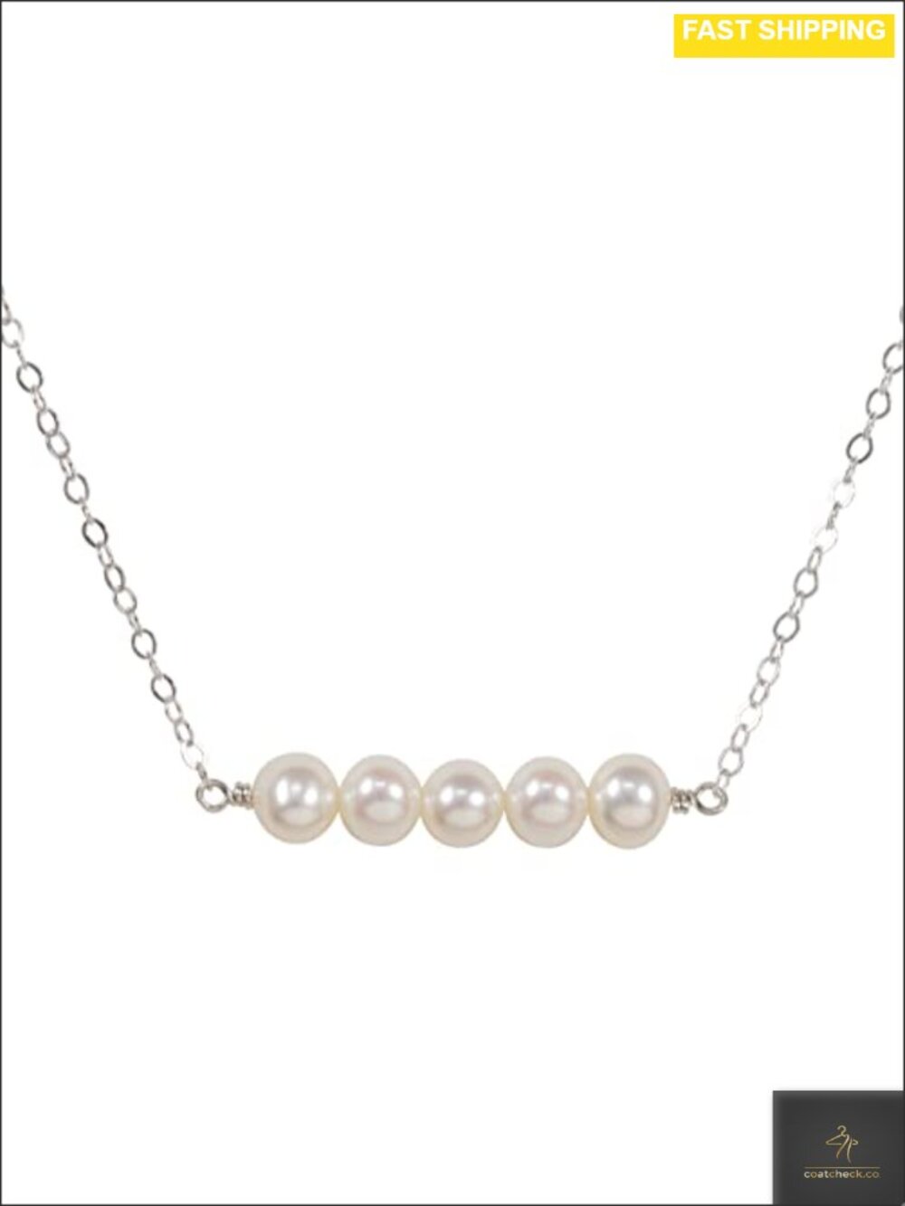 Sterling Silver Freshwater Pearl 50th Birthday Necklace 18"